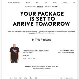 2018 Men's Givenchy T Shirt